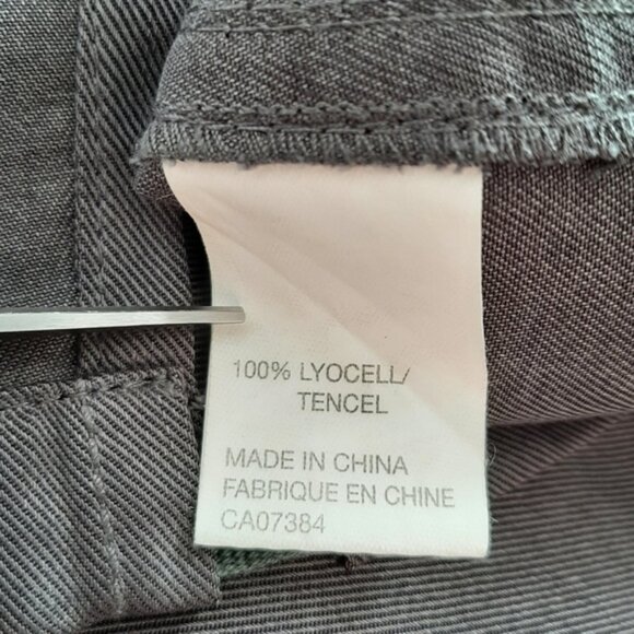 ERIC ALEXANDRE Lyocel Tencel Button Down Front Jacket Gray Sz 12 Flawed - Picture 12 of 13